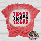 TIGERS WAVY RETRO RED T-SHIRT