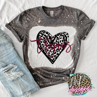 TROJANS LEOPARD HEART T-SHIRT