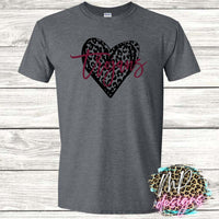 TROJANS LEOPARD HEART T-SHIRT