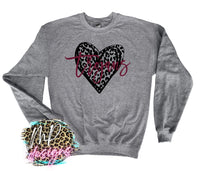 TROJANS LEOPARD HEART LONG SLEEVE/SWEATSHIRT