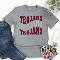 TROJANS WAVY RETRO T-SHIRT