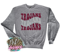 TROJANS WAVY RETRO LONG SLEEVE/SWEATSHIRT