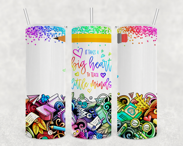 RAINBOW TEACHER PERSONALIZED 20 OZ TUMBLER