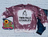 TWIN FALLS STABLES BLEACHED SWEATSHIRT