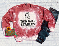 TWIN FALLS STABLES BLEACHED SWEATSHIRT