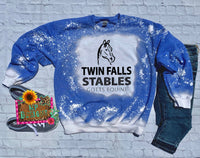 TWIN FALLS STABLES BLEACHED SWEATSHIRT