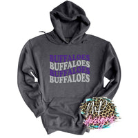 BUFFALOES WAVY RETRO PURPLE LONG SLEEVE/SWEATSHIRT