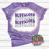 BUFFALOES WAVY RETRO PURPLE T-SHIRT