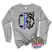 WILDCATS MASCOT FOOTBALL ROYAL LONG SLEEVE/SWEATSHIRT