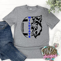 WILDCATS MASCOT FOOTBALL ROYAL T-SHIRT