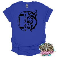 WILDCATS MASCOT FOOTBALL ROYAL T-SHIRT