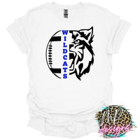 WILDCATS MASCOT FOOTBALL ROYAL T-SHIRT