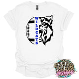 WILDCATS MASCOT FOOTBALL ROYAL T-SHIRT