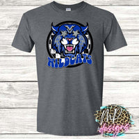 WILDCATS PREPPY MASCOT ROYAL T-SHIRT