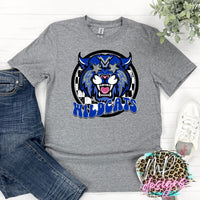 WILDCATS PREPPY MASCOT ROYAL T-SHIRT