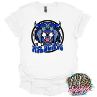 WILDCATS PREPPY MASCOT ROYAL T-SHIRT