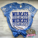 WILDCATS STACKED GLITTER ROYAL T-SHIRT