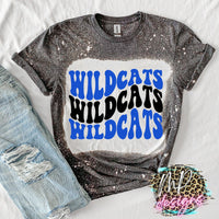 WILDCATS WAVY RETRO ROYAL T-SHIRT