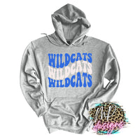 WILDCATS WAVY RETRO ROYAL LONG SLEEVE/SWEATSHIRT
