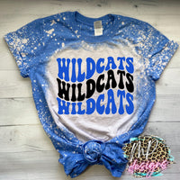 WILDCATS WAVY RETRO ROYAL T-SHIRT