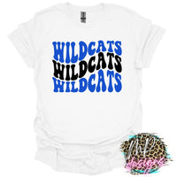 WILDCATS WAVY RETRO ROYAL T-SHIRT