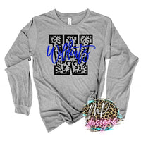 WILDCATS W LEOPARD ROYAL LONG SLEEVE/SWEATSHIRT