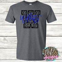 WILDCATS W LEOPARD ROYAL T-SHIRT