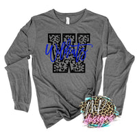 WILDCATS W LEOPARD ROYAL LONG SLEEVE/SWEATSHIRT