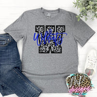 WILDCATS W LEOPARD ROYAL T-SHIRT