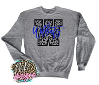 WILDCATS W LEOPARD ROYAL LONG SLEEVE/SWEATSHIRT