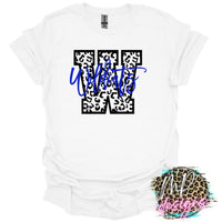 WILDCATS W LEOPARD ROYAL T-SHIRT