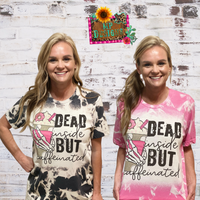 DEAD INSIDE BUT CAFFEINATED BLEACHED T-SHIRT