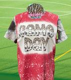 SOCCER GAME DAY LEOPARD BLEACHED T-SHIRT