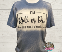 RIDE OR DIE BLEACHED T-SHIRT