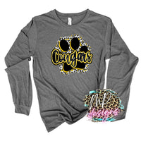 COUGARS PAW YELLOW LONG SLEEVE/SWEATSHIRT